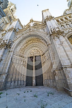 Main gate, Toledo - Cathedral Primada Santa Maria de Toledo facade spanish church Gothic style