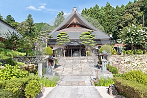 Main Hall of the Historic Rurikoji Temple in Yamaguchi, Japan