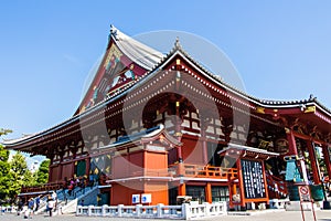 The Main Hall (Kannondo Hall) at Senso-Ji temple in Tokyo, Japan