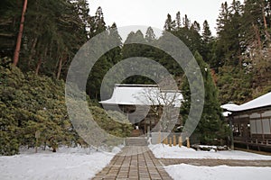 Main hall of Kongo Sanmai-in temple in Koya