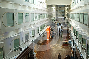 Main hall of large cruise ship photo