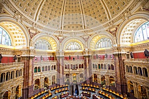 Main Hall of the Library of Congress ceiling DC