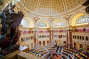 Main Hall of the Library of Congress ceiling DC