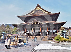 The Main Hall of Zenkoji Temple