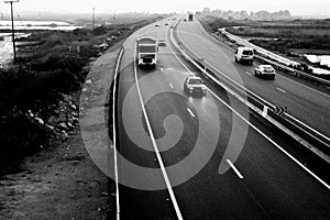 View of Highway 2 from Haifa to Tel Aviv Israel photo