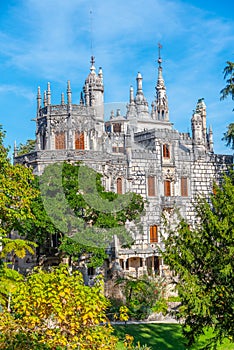 Main house of Quinta da Regaleira palace in Sintra, Portugal