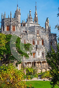 Main house of Quinta da Regaleira palace in Sintra, Portugal