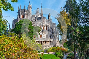 Main house of Quinta da Regaleira palace in Sintra, Portugal