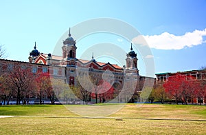 The main immigration building on Ellis Island photo