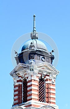 The main immigration building on Ellis Island