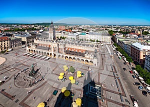 Main Market Square in Cracow, Poland