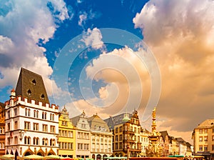 Main Market Trier Rhineland Palatinate Germany.