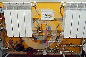 The main office of the heating system of the house.