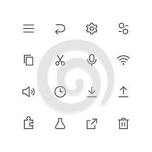 Main outline icon set 05