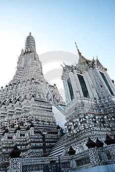 The main pagoda of Phra Prang Wat Arun, Bangkok Thailand.