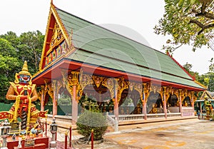 Main prayer hall at Wang Saen Suk monastery, Bang Saen, Thailand