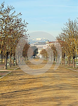 Main Public park called CAMPO MARZO in Vicenza in Italy photo