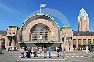 Main railway station in Helsinki, Finland