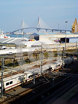 Main railway station of the Spanish city of CÃÂ¡diz capital. Adif. Renfe. photo