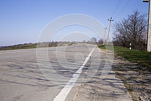 Main road outgoing to distance.