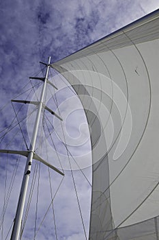 main sail in the wind