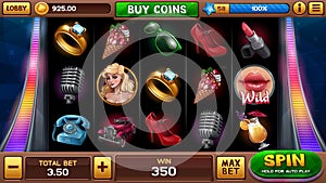 Main screen for pin-up slots game