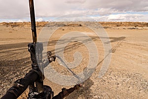 Main Shaft Pump Lack Oil Fracking Station Wyoming