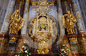 Main shrine of Church of Our Lady Victorious and St. Anthony of Padua - statue of Infant Jesus of Prague, Prague, Czech Republic