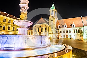 Main square of Bratislava, Slovakia