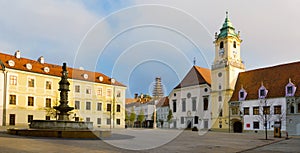 Main Square building in old historic city Bratislava