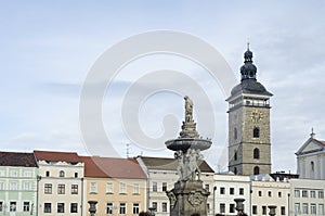 Main square of Ceske Budejovice town