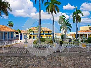 Main square in the colonial Trinidad, Cuba photo