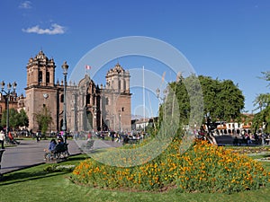 The Cathedral and main square of Cusco city