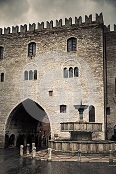 Main square In Fabriano town