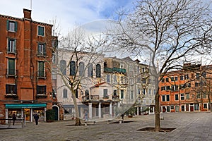Main square of Ghetto Novo in Venice