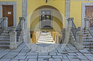 Main Square in Herreriano Style of Brunete. Madrid, Spain