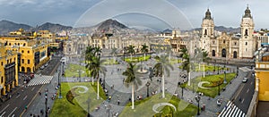 THE MAIN SQUARE OF LIMA CITY IN PERU