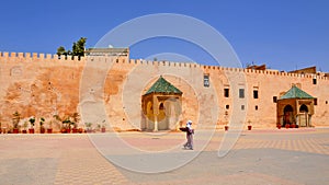 The main square of Meknes in Morocco