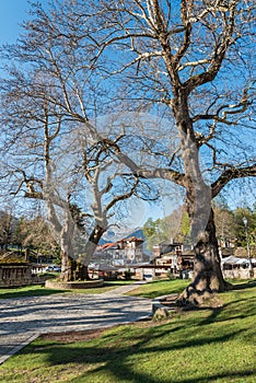 Main square of Metsovo in the Pindus mountains, Northern Greece