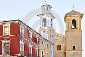 Main square with picturesque buildings in Mula village, Murcia photo