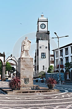 The Main Square of of Ponta Delgada. Azores