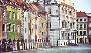 Main Square in the Poznan Old Town, Poland.