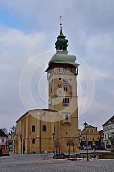 Main Square of Retz, Lower Austria, vertical