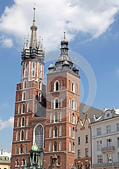 Main square (Rynok Glowny) in Cracow, Poland