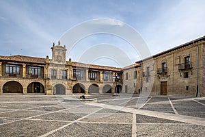 Main square of Santo Domingo de la Calzada, La Rioja, Spain photo