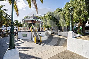 Main square of settlement called Pueblo Marinero designed by Cesar Manrique located in Costa Teguise, Lanzarote, Canary Island photo
