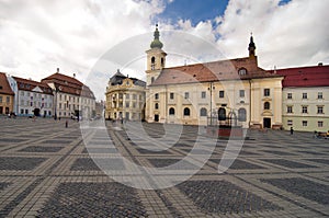 Main square in Sibiu Transylvania Romania