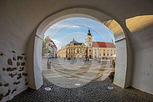 The main square from Sibiu, Transylvania, Romania