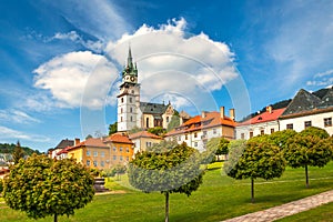 Main square with Town castle in Kremnica, important medieval min