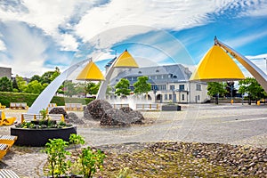 Main square at town of Rakvere. Estonia photo